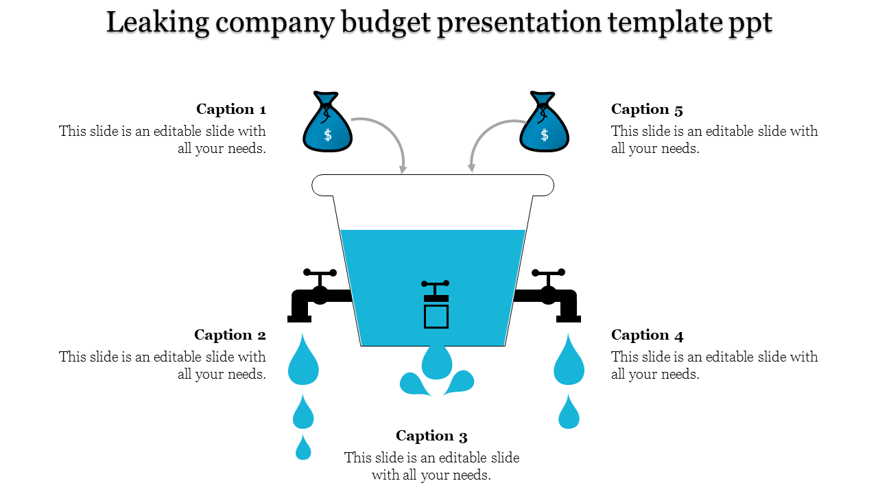 budget presentation template ppt-Leaking company budget presentation template ppt